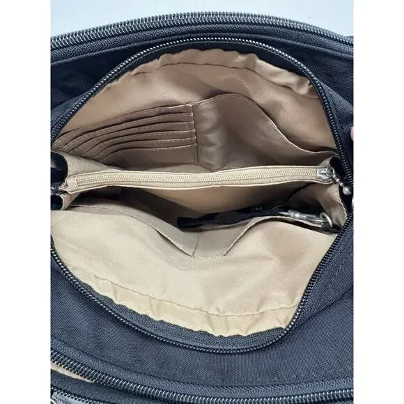 Baggallini Crossbody Bag Adjustable Strap Travel Work Nylon Black Purse - Picture 12 of 13